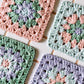 flower crochet coaster set - multi colours