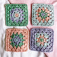 flower crochet coaster set - multi colours