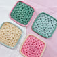 Multi coloured crochet coasters